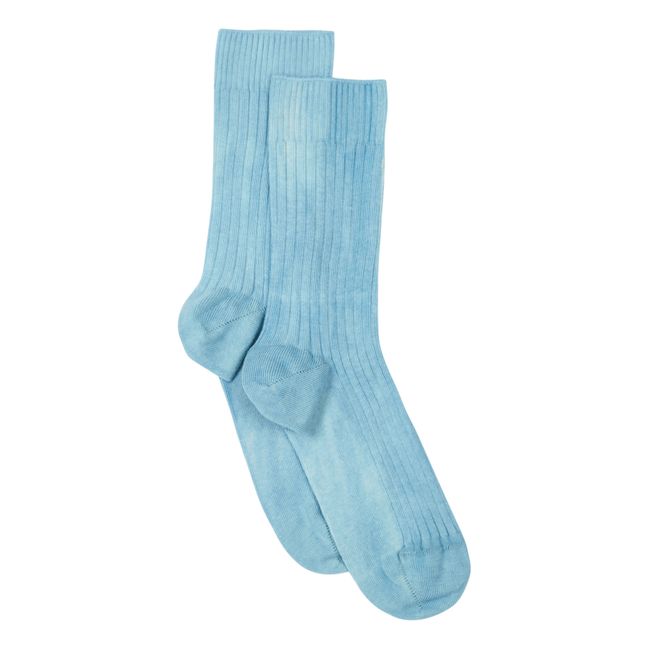 Rib Socks | Light Blue