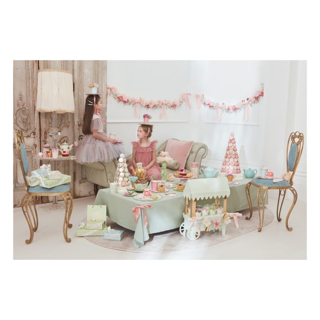 Petites assiettes en carton florales Ladurée - Set de 8