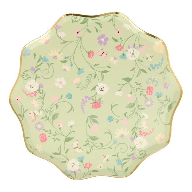 Ladurée small floral paper plates- Set of 8