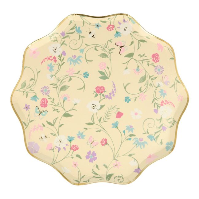 Platos pequeños de cartón florales Ladurée - Juego de 8