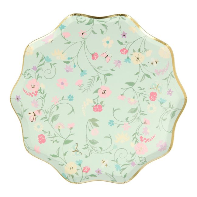 Ladurée small floral paper plates- Set of 8