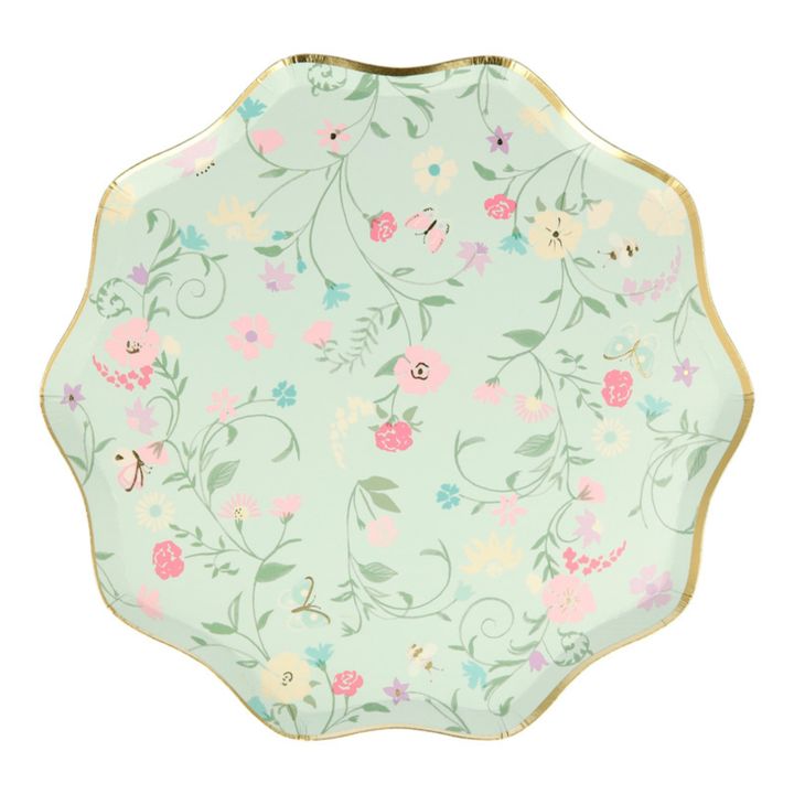 Floral Paper Plates (Set of 8)