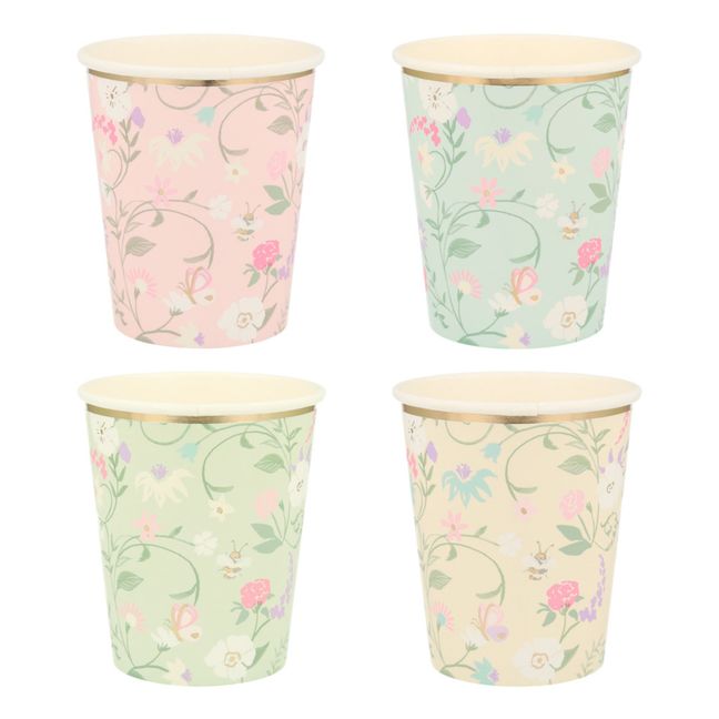 Gobelets floraux Ladurée - Set de 8