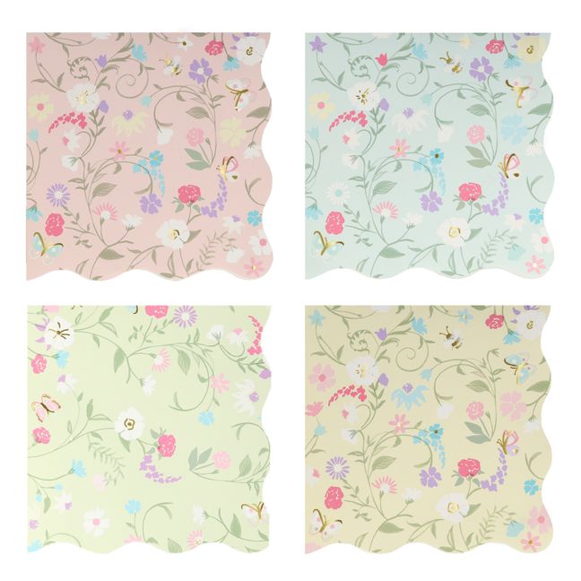 Ladurée small floral paper napkins - Set of 16
