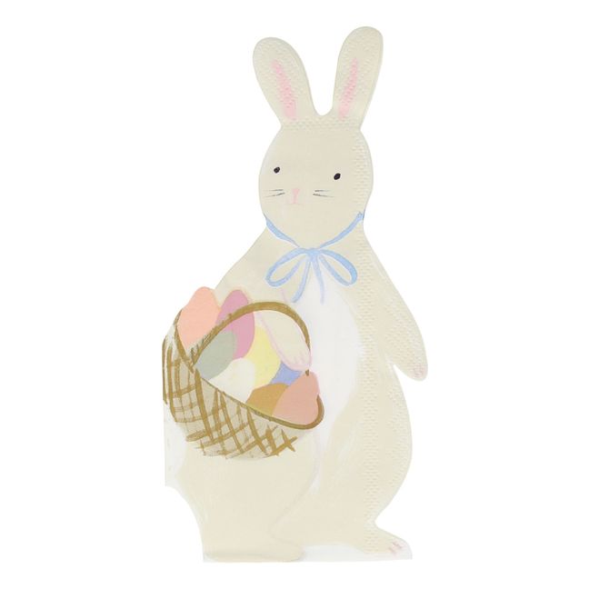 Servilletas de papel Conejo con cesta de huevos de Pascua