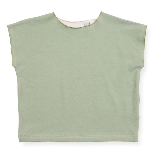 Camiseta bicolor de algodón orgánico | Salvia