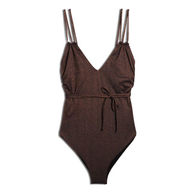 Melrose Metallic One-piece Swimsuit | Marrone