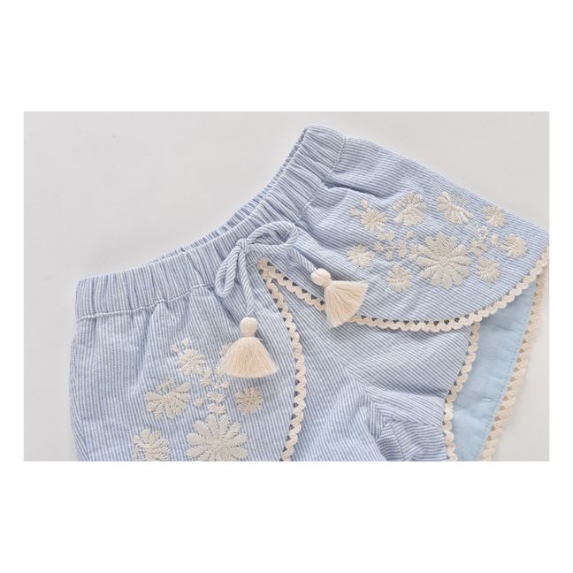Pantalones cortos de rayas Asya | Azul