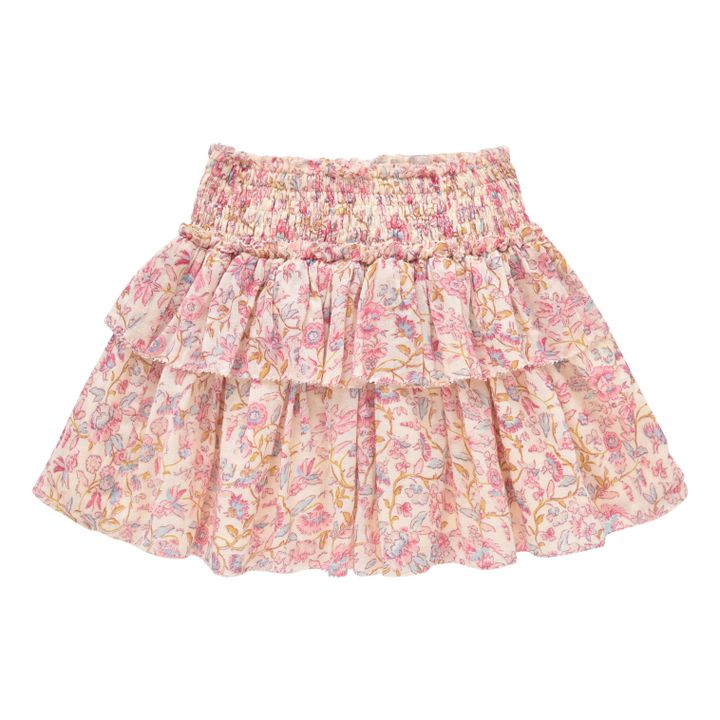 Roumia Organic Cotton Floral Skirt | Ecru- Immagine del prodotto n°0