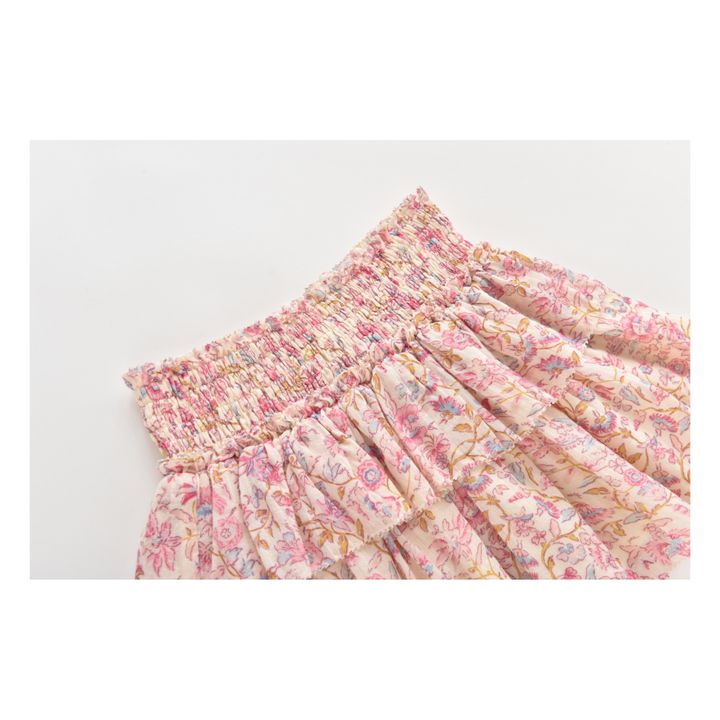 Falda de algodón orgánico de flores Roumia | Crudo- Imagen del producto n°3