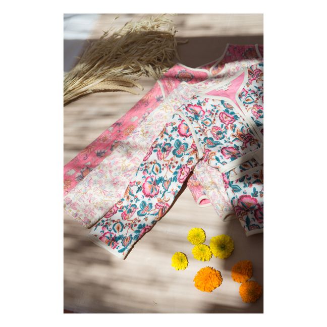 Teliani Organic Cotton Quilted Flower Jacket | Ecru