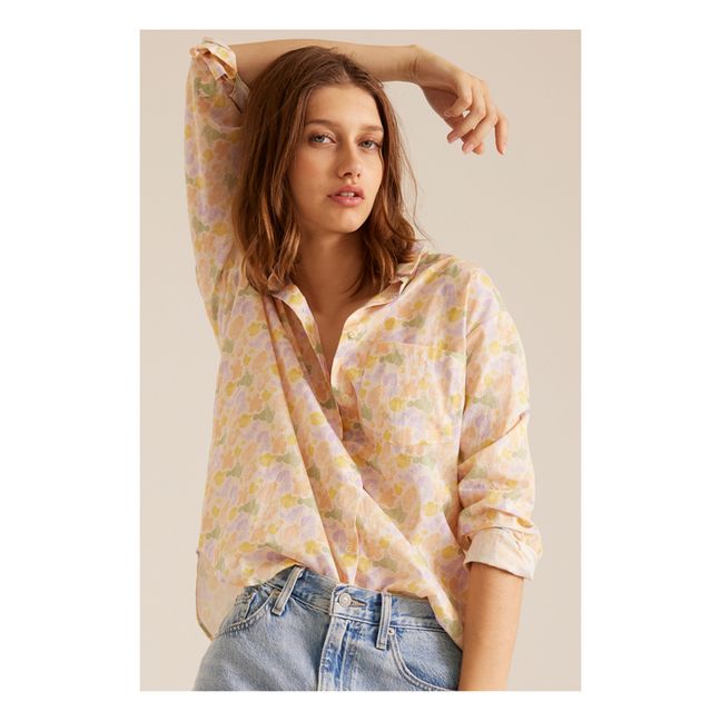 Camisa con estampado colorido Anita | Amarillo palo