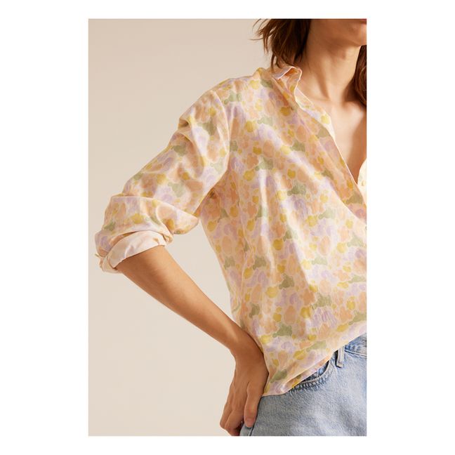 Camisa con estampado colorido Anita | Amarillo palo