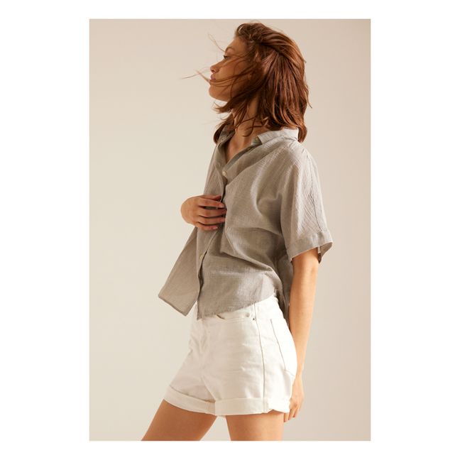 Chemise Louisa Allen Rayures Coton Bio | Navy blue