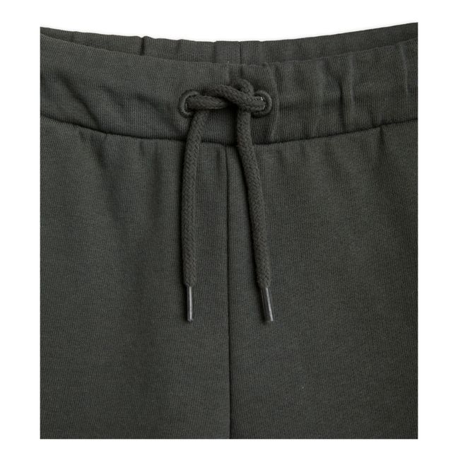 Pantalón corto de algodón ecológico con estampado de aviones | Negro