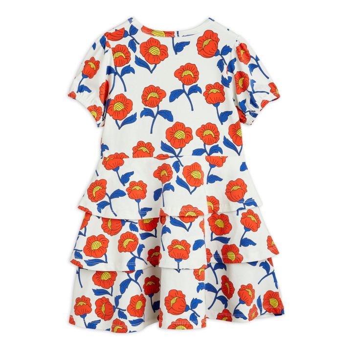 Mini Rodini Organic Cotton Flower Dress Ecru Smallable