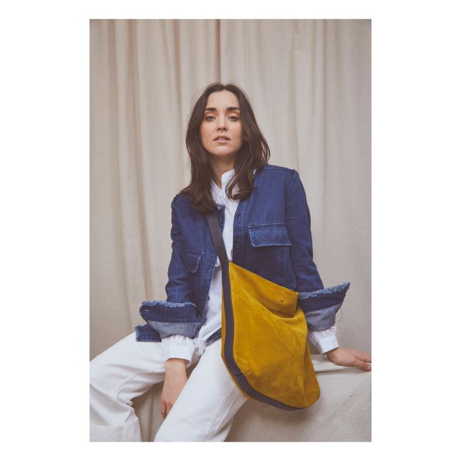Sac Enzo Velours | Senffarben
