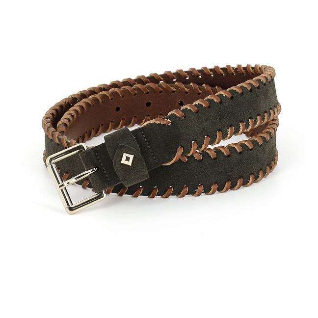 Arya Turenne Velvet Belt | Verde militare
