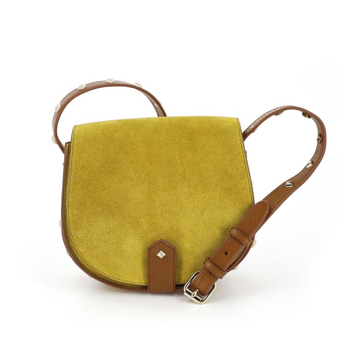 Bolsa de terciopelo Mamour  | Amarillo Mostaza- Imagen del producto n°0