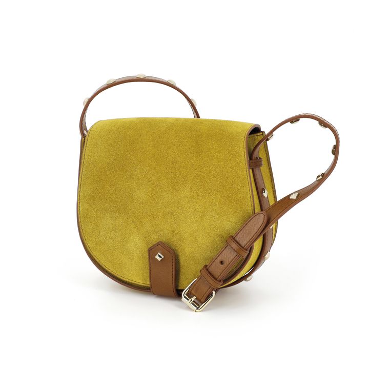 Bolsa de terciopelo Mamour  | Amarillo Mostaza- Imagen del producto n°3