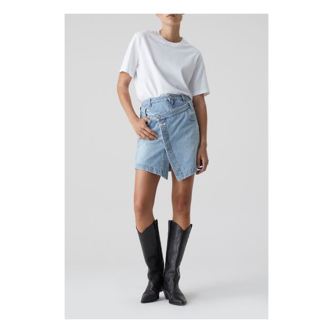 Jupe Croisée Denim | Mid Blue
