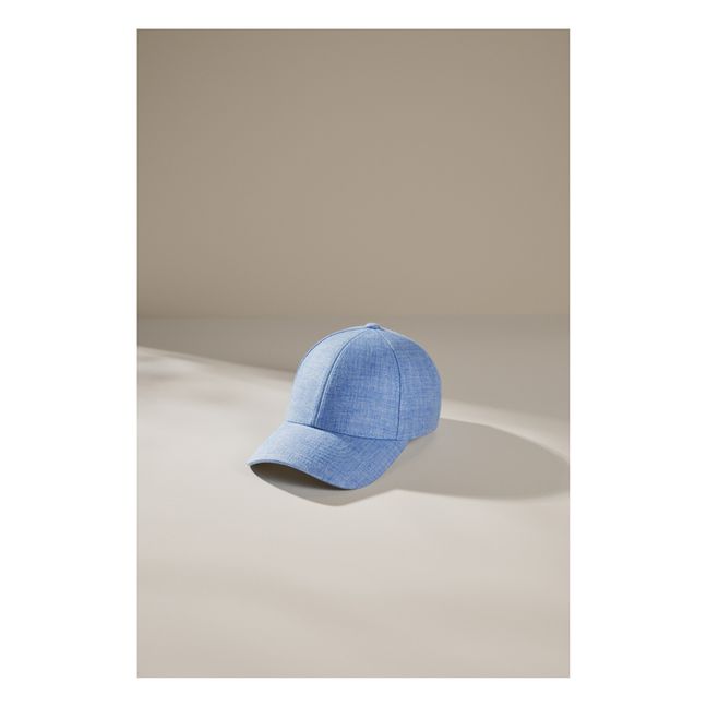 Linen Cap | Azure blue