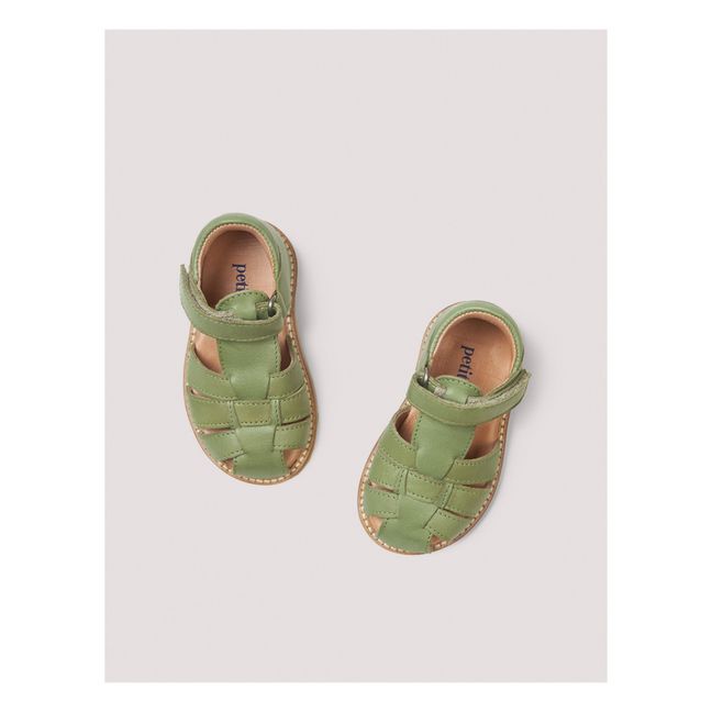 Sandalias con velcro Classic | Verde Pálido