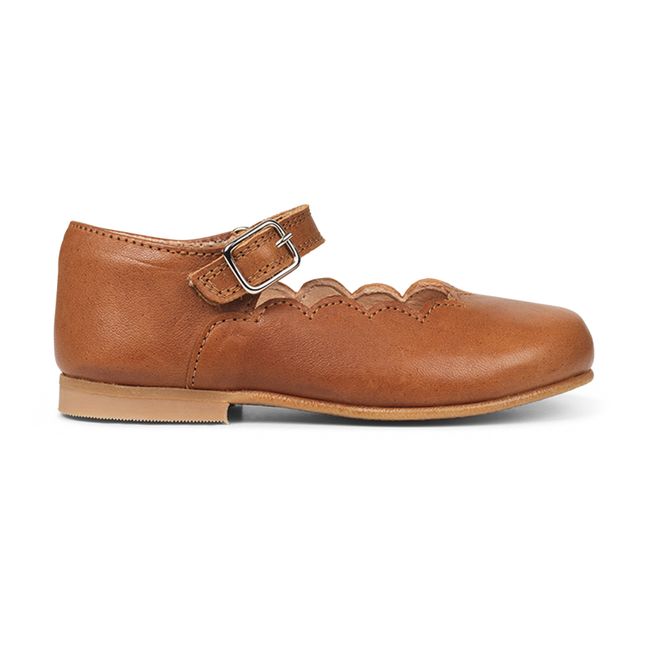 Festliche Balarinas Mary-Jane | Cognac-Farbe