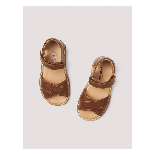Sandalias de velcro Crossover | Marrón