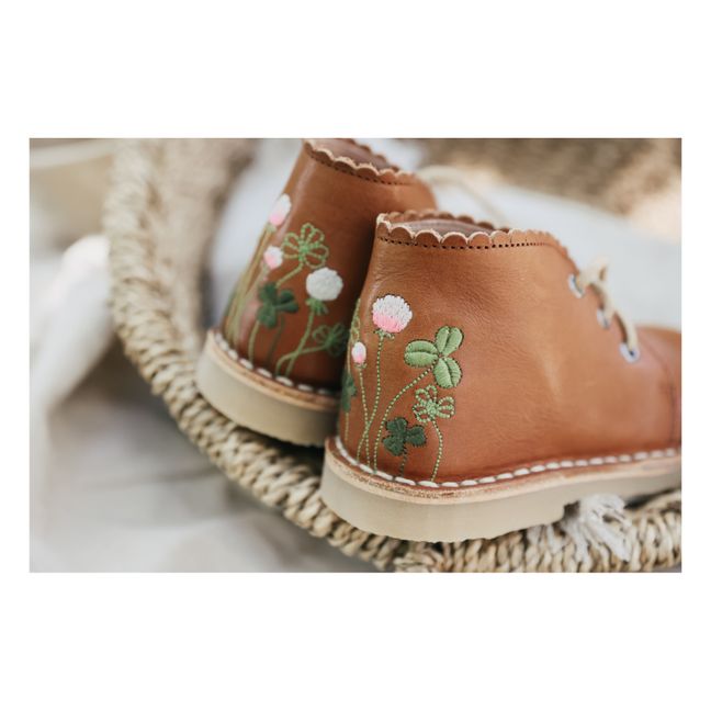 Embroidered Boots - Uniqua Capsule Collection | Coñac