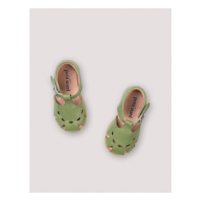 Sandalias con velcro Sweatheart  | Verde Pálido