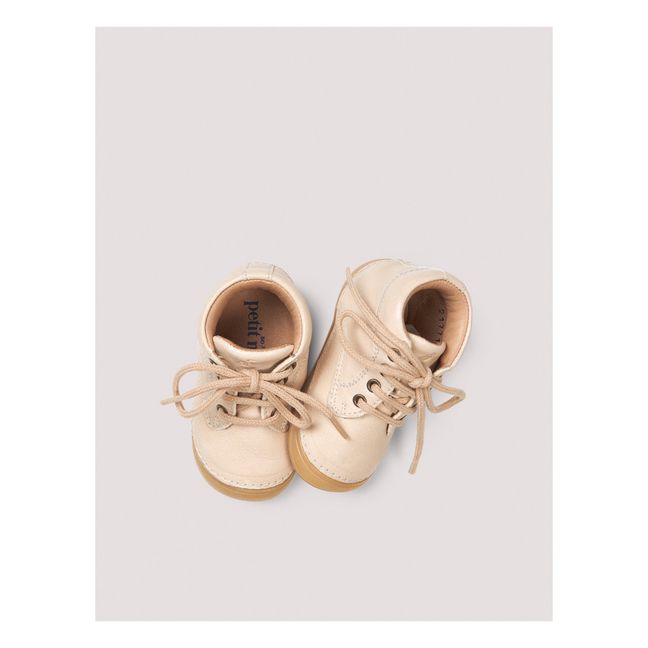 Bootie Lace-up Sneakers | Cream