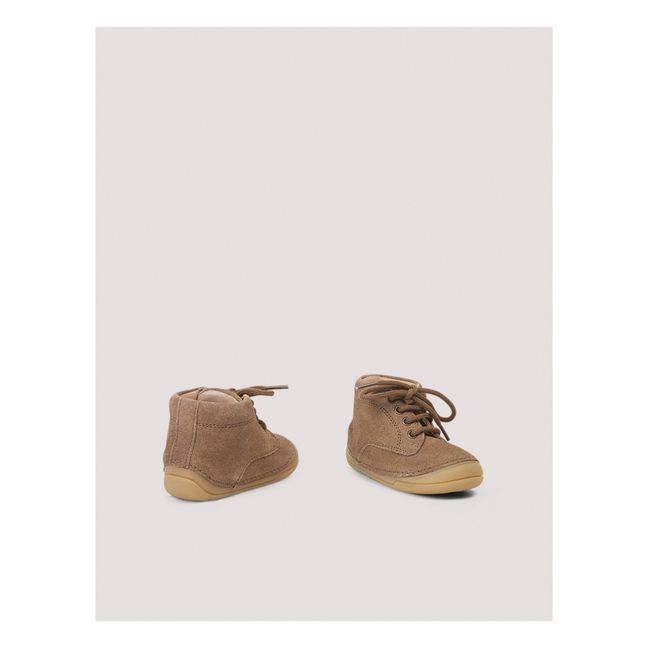 Zapatillas de ante con cordones Bootie | Marrón