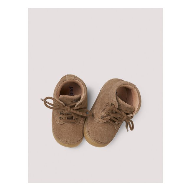 Bootie Suede Lace-up Sneakers | Brown