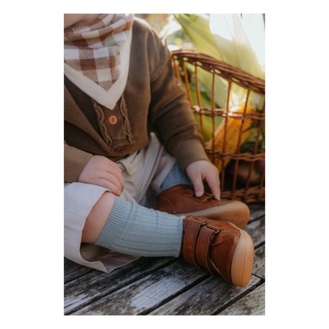 Zapatillas con velcro Mini Bootie | Coñac