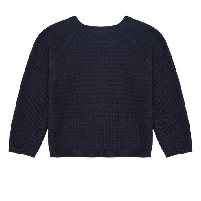 Cardigan de punto suzette | Azul Marino