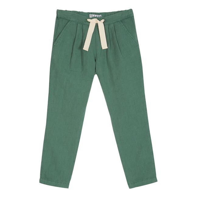 Pantalon Lin et Coton | Vert