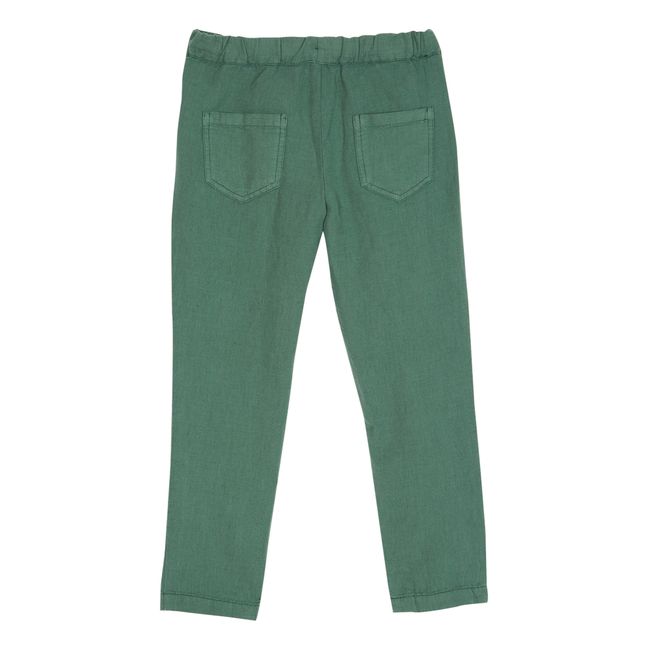 Linen and Cotton Pants | Green