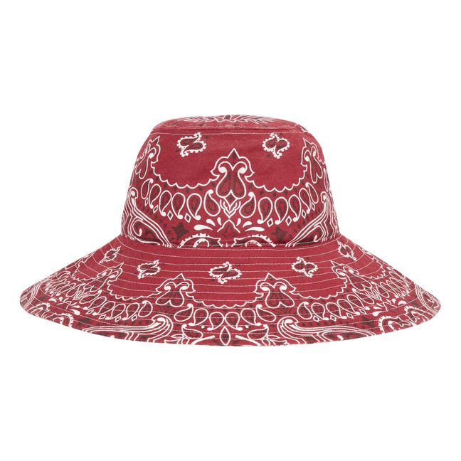 Hut mit breiter Krempe Bandana | Burgunderrot