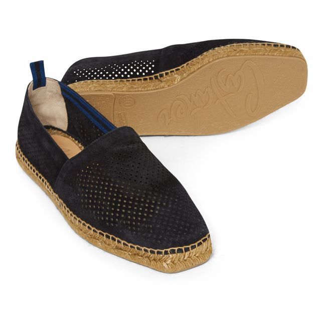 Espadrilles Pablo Suède Perforées | Noir