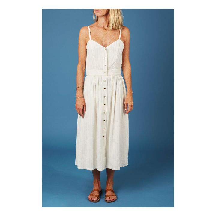 Vestido de tirantes de lúrex Erynette | Crudo- Imagen del producto n°1