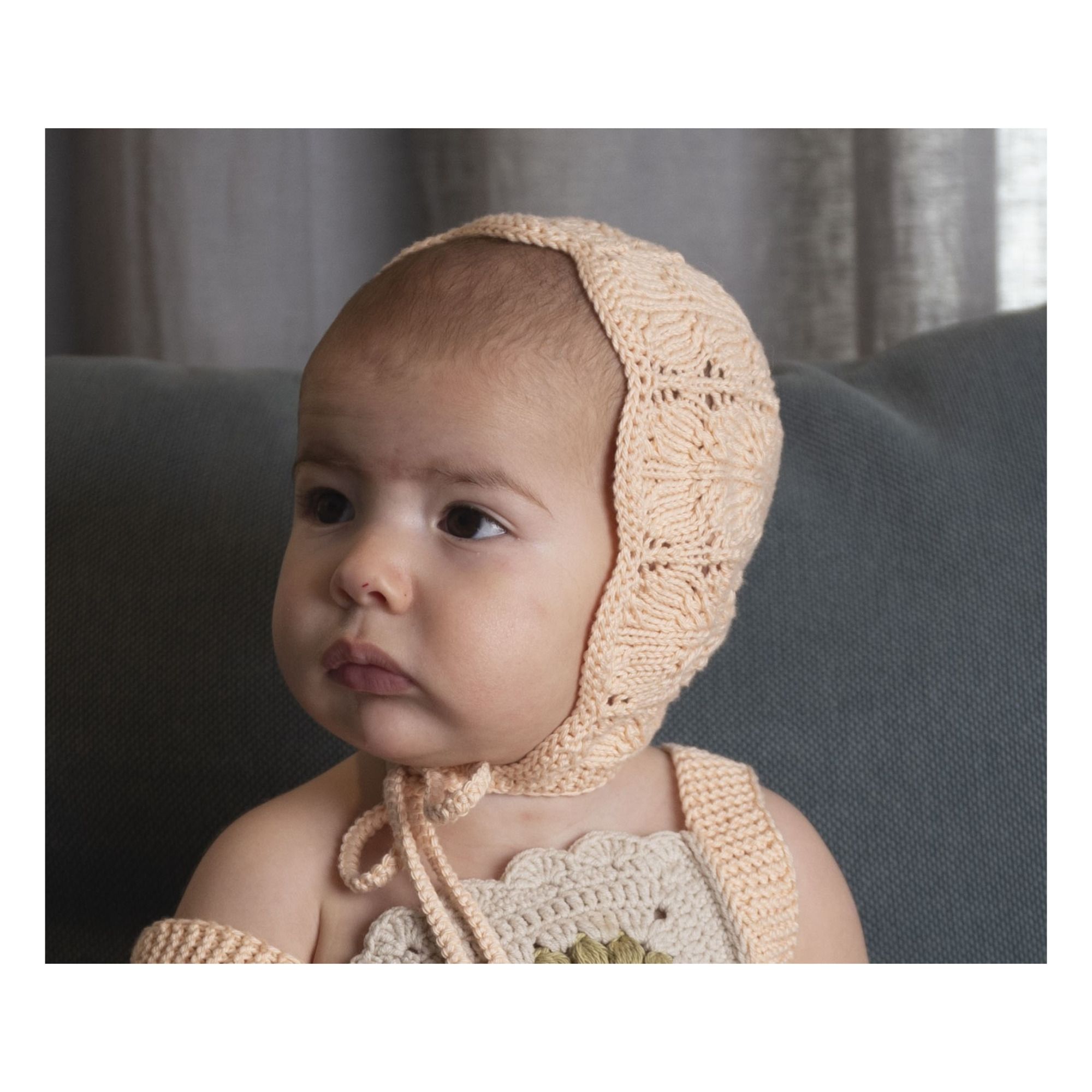 Richaa Bonnet tricoté avec lumière, Rose, 45-60