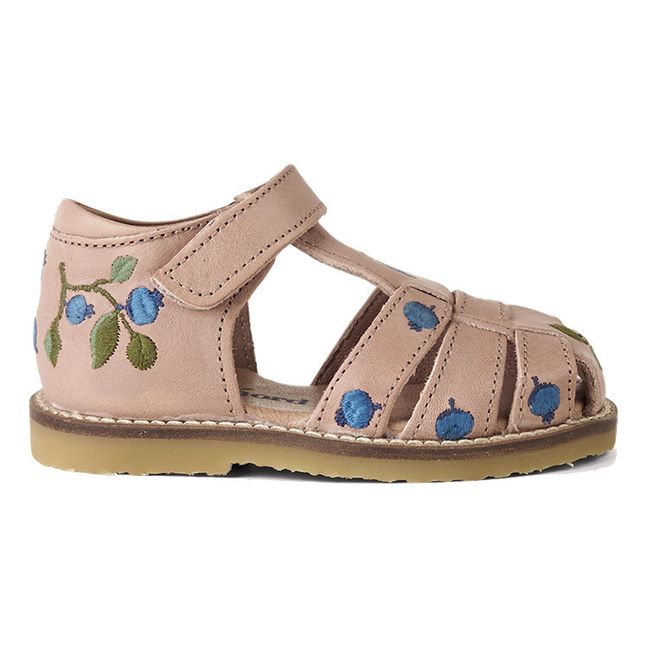 Sandales Brodées Myrtilles x Capsule Uniqua | Vieux Rose
