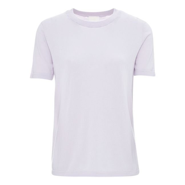 Camiseta de punto fino de algodón orgánico - Colección Mujer | Lila