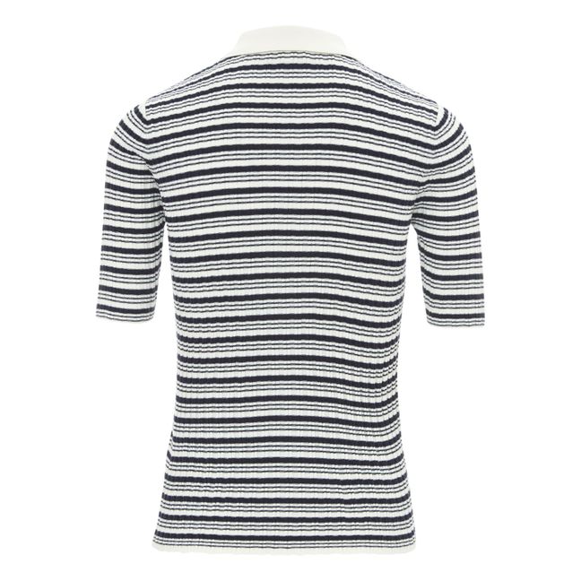 Polo de punto fino de algodón orgánico - Colección Mujer | Crudo