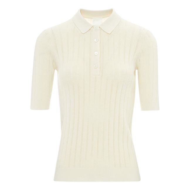 Polo de algodón orgánico - Colección Mujer | Crudo