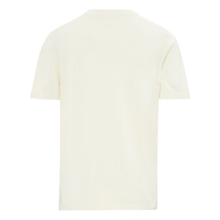 Camiseta de manga corta de punto fino de algodón orgánico - Colección Mujer | Crudo- Imagen del producto n°2
