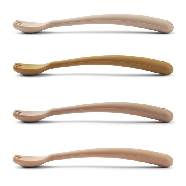 Fourchettes en silicone - Set de 4 | Rose pâle