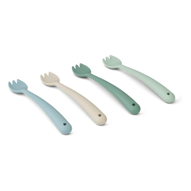 Forchette in silicone - Set di 4 | Verde menta