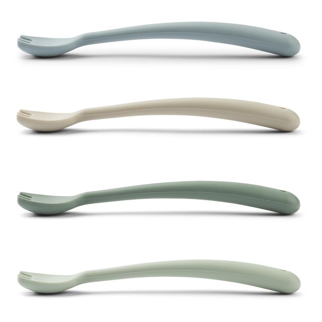 Tenedores de silicona - Juego de 4 | Verde Menta